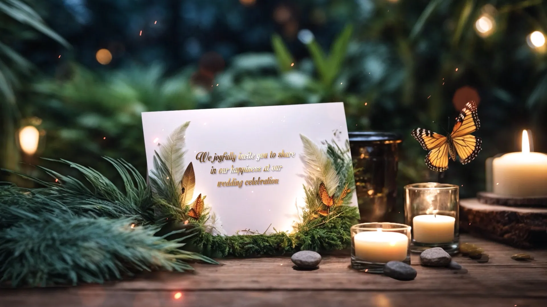 Romantic 3D Wedding Invitation Card Design Slideshow